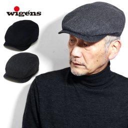 wigens ハンチング メンズ 帽子 大きいサイズ カシミヤ 高級素材 秋冬 ハンチング帽 ウィゲン シンプル ブランド 小物 黒 チャコール 男性 ギフト プレゼント ラッピング 父の日