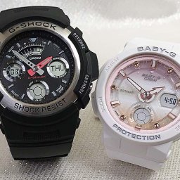 カシオ 恋人たちのGショック ペアウォッチ G-SHOCK BABY-G AW-590-1AJF BGA-250-7A2JF 電池式 送料無料 国内正規品 記念日 誕生日 プレゼント お揃い ブラック 黒 ホワイト 白 クリスマス お祝い 結婚 婚約 20代 30代 40代 50代 カップル 夫婦