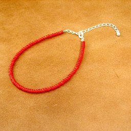 ブレスレット ホワイトハーツ 3ミリ幅ビーズ シルバー925 金具テール [size:17.5cm～] web63 メンズ レディース メール便可