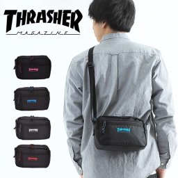 【メール便送料無料】スラッシャー THRASHER ショルダーバッグ ショルダーポーチ ミニショルダー Benchmark ベンチマーク メンズ レディース 斜め掛け 斜めがけバッグ ナイロン ブランド 刺繍 おしゃれ 人気 軽量 男性 女性 THR-141