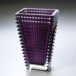 【名入れ無料】 【純正紙袋無料】 バカラ Baccarat ベース 花瓶 アイ EYE スクエア パープル L 30cm 2802308 インテリア雑貨 置物 オブジェ 送別会 誕生日 お中元 還暦祝い 結婚祝い 結婚式 高級 父の日 母の日 ホワイトデー