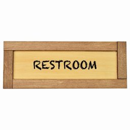 レストルーム Restroom 木枠付き 木製プレート Gタイプ サインプレート ドアプレート 長方形 おしゃれ かっこいい かわいい シンプル ナチュラル ブラウン トイレ 貼付タイプ 北欧風 レストラン 個人用 自宅 インテリア コーデ 商業施設 企業用 カフェ