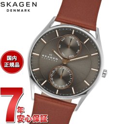 スカーゲン SKAGEN 腕時計 メンズ HOLST クロノグラフ マルチファンクション ミディアムブラウン レザーウォッチ SKW6086
