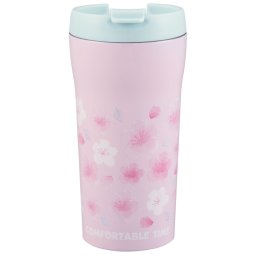 ステンレス マグ ボトル 360ml 保温 保冷 コーヒーマグ 水筒 コーヒータンブラー 蓋付き スケーターskater SMV4 桜柄 コンフォタブル【ステンレスマグ ステンレスマグカップ ステンレスボトル マグカップ】