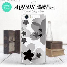 【SHV34】【スマホケース/スマホカバー】【アクオス セリエ】SHV34 スマホケース AQUOS SERIE SHV34 カバー アクオス セリエ 花柄・サクラ 黒 nk-shv34-051【メール便送料無料】