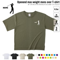 ゴルフ２  名入れオーバーサイズTシャツ ビッグシルエット ゆったり イージーフィット ワイドフィット メンズ サイジング     GOLF