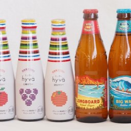 クラフトビールとリキュール5本セット(ヒュヴァ リンゴサワーalc.5% ヒュヴァ 巨峰サワーalc.5% ヒュヴァ 清見サワーalc.5% ビッグウェーブ・ゴールデンエール ロングボード) 200ml×3本 355ml×2本