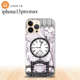 iPhone13ProMax iPhone13 Pro Max ケース ソフトケース 時計 妖精 黒 iPhone13 プロ マックス 6.7インチ おしゃれ かわいい メンズ レディース キッズ デザインたくさん nk-i13pm-tp1256