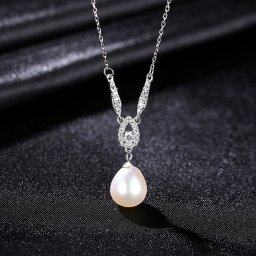 ネックレス 淡水パール ホワイト ピンク パープル シルバー925 シルバーとイエローゴールド 小豆 アズキチェーン 引き輪 中粒 揺れる ゆれる 大人 40cm+5cm pn0275
