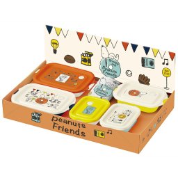 2000円ギフトセット フードコンテナ〔大２コ・中１コ・小２コ〕＆おしぼりセット スヌーピー ともだち-ＳＮＯＯＰＹ- プレゼント 食品保存容器 【保存 おしぼりタオル 可愛い 実用品 スケーター】