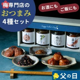 【父の日】梅専門店のおつまみセット 梅干 南高梅 ギフト 焼き梅 父の日お酒に合う 酒の肴 詰め合わせ グルメ