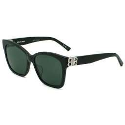 バレンシアガ BALENCIAGA サングラス アジアンフィット UVカット アイウェア ウェリントン BB0102SA-014 メンズ レディース ユニセックス グリーン 海外正規品