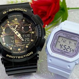恋人たちのGショック ペアウオッチ G-SHOCK BABY-G ペア腕時計 カシオ 2本セット アナデジGA-100CB-1AJF BGD-565SC-2JFラッピング無料 手書きのメッセージカード