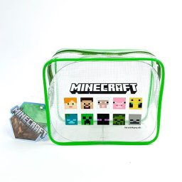 マインクラフト Minecraft ビニールポーチ(L) グリーン クリアポーチ 小物入れ