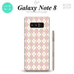【SC01K】【スマホケース/スマホカバー】【ギャラクシー ノート8】SC01K スマホケース Galaxy Note8 SC-01K カバー ギャラクシー ノート8 アーガイル ピンク×グレー nk-sc01k-1411【メール便送料無料】