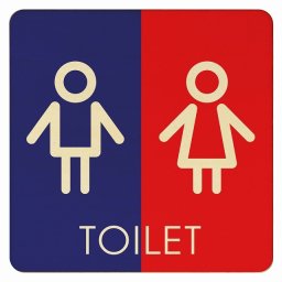27x27cm トイレ 御手洗 TOILET トイレマーク I2 男女 ピクトサイン 木製ドアサイン ドアプレート インテリア 施設 案内