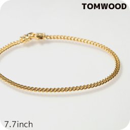 トムウッド ブレスレット メンズ レディース TOMWOOD カーブ ブレスレット Curb Bracelet M Gold 7.7inch 100258 ゴールド アクセサリー 腕輪 ジュエリー ブランド 高級 おしゃれ プレゼント 実用的 ペア