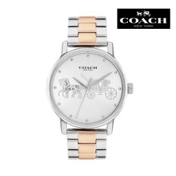 COACH コーチ 腕時計 GRAND グランド 14503944 レディース 36mm シルバー ローズゴールド 海外正規品 ラッピング無料可