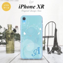 iPhoneXR iPhone XR スマホケース ソフトケース バタフライ 蝶 A 青 +アルファベット メンズ レディース nk-ipxr-tp203i