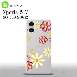 Xperia 5V Xperia 5V スマホケース 背面ケース ハードケース 花柄 ミックス E クリア 2023年 10月発売 nk-xp55-306