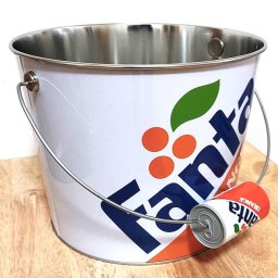 ファンタオレンジ ティン バケツ FANTA かわいい 缶 正規ライセンス品 小物入れ レトロ アメリカン グッズ バー パーティー 雑貨 インテリア おしゃれ 可愛い ゴミ箱 カフェ 店舗 アウトドア