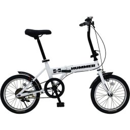 ハマー ノーパンク16インチ折畳自転車WH MG-HM16N-WH【直送品】［送料無料］