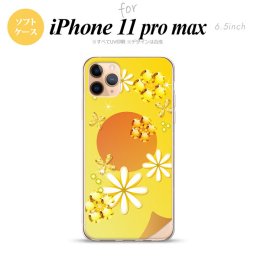 iPhone11ProMax iPhone11pro max スマホケース ソフトケース 花柄 ミックス E 黄 メンズ レディース nk-i11pm-tp309