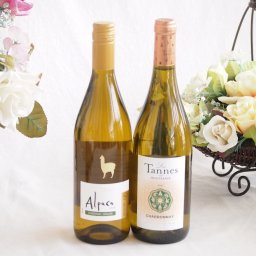 余韻に酔いしれるシャルドネ白ワイン2本セット(アルパカ ネセミヨン辛口Alc.12.5%(チリ) オクシタンやや辛口Alc.13.5%(フランス)) 750ml×2本