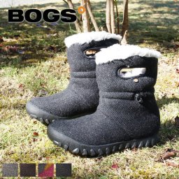 再販無し ショート ブーツ レディース 防水 ファー ボア あったかい スノーブーツ 雪 ぺたんこ シューズ 靴 Bモック ウール B-MOC WOOL BOGS ボグス roybog72106