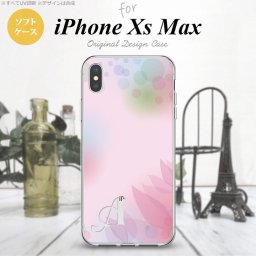 iPhoneXsMax iPhone XS Max スマホケース ソフトケース ぼかし 花柄 ピンク +アルファベット メンズ レディース nk-ixm-tp1593i