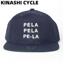 NAVY【KINASHI CYCLE スナップバックキャップ（PELA PELA PE-LA) 木梨サイクル キャップ キナシサイクル 紺 ネイビー】