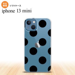 iPhone13mini iPhone13 mini ケース ソフトケース ドット 水玉 A 黒 iPhone ミニ 5.4インチ  おしゃれ かわいい メンズ レディース キッズ デザインたくさん nk-i13m-tp001