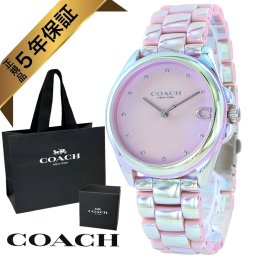 コーチ 腕時計 レディース 正規品 5年保証 純正ショッパー付き セラミック ピンク オーロラ 36mm GREYSON グレイソン ブランドウォッチ プレゼント ギフト 女性 COACH 成人 卒業 入学
