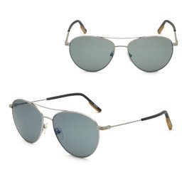 ゼニア サングラス ZEGNA EZ0137/S 14X 58 Ermenegildo Zegna エルメネジルド・ゼニア ノーズパッド UVカット メンズ シルバー グレー