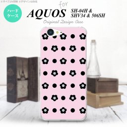 【506SH】【スマホケース/スマホカバー】【アクオス Xx3】506SH スマホケース AQUOS Xx3 506SH カバー アクオス Xx3 ドット・花柄 ピンク nk-506sh-343【メール便送料無料】