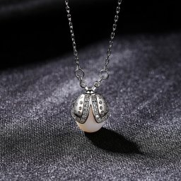 ネックレス 淡水パール ホワイト ピンク パープル シルバー925 シルバーとイエローゴールド 小豆 アズキチェーン 引き輪 中粒 大人 可愛い かわいい 40cm+5cm pn0290