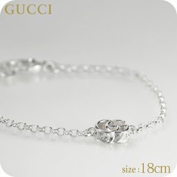 グッチ ブレスレット レディース ブランド GUCCI ダブルG 18 ロゴ 770756 J8400 8106 シルバー アクセサリー