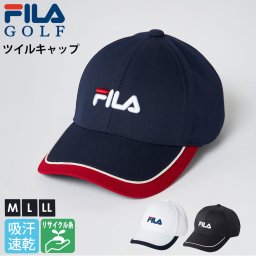 FILA GOLF フィラゴルフ ゴルフキャップ メンズ レディース 春夏 スポーツブランド 吸汗速乾 ドライ リサイクル ECO素材 日よけ 紫外線対策 UV対策 日除け サイズ調整可能 ロゴ 刺繍 帽子 フリーサイズ ユニセックス ゴルフ用品 白 黒 紺 2025ss karlas