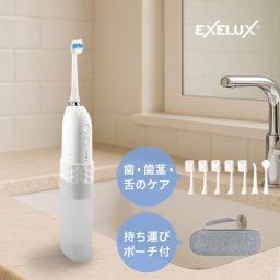 パーフェクトダブルケア 2in1ブラシ＆フロス コンパクト 本体セット＆替えブラシ 3本[電動歯ブラシ ウォーターフロス 携帯 持ち運び 充電式 UV除菌 オーラルケア 除菌 充電 電動 歯ブラシ ウォッシャー 口腔ケア]