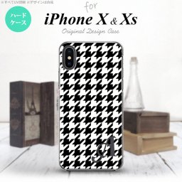 【iPhoneX】【スマホケース/スマホカバー】【アイフォンX】iPhoneX スマホケース ケース アイフォンX イニシャル 千鳥柄(大) 黒白 nk-ipx-928ini【メール便送料無料】