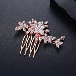 ヘアピン キュービックジルコニア ホワイト 真鍮 ピンクゴールド シルバー おしゃれ 可愛い かわいい きれいめ モチーフ 花 フラワー コーム かんざし f20070103