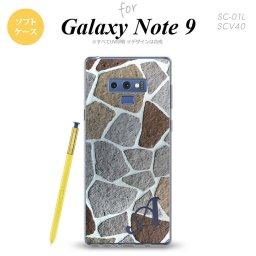 Galaxy Note 9 ギャラクシー ノート9 SC-01L SCV40 スマホケース カバー ソフトケース 石畳 茶 イニシャル 対応 nk-note9-tp733i[スマホ,スマホケース,スマホカバー,ケース,カバー,ジャケット]