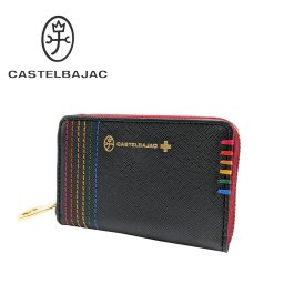 【正規取扱店】【CASTELBAJAC】 [シェストシリーズ] 027681 ミニ財布 コインケース パスケース クリスマス限定色 カステルバジャック ギフト ブラックレッド