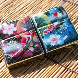 ペアzippoケース ライター ジッポ 和柄 伝統 職人 手作り 送料無料 名入れ 桜 さくら 手作り ハンドメイド 記念日 誕生日 プレゼント ギフト