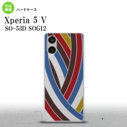 Xperia 5V Xperia 5V 背面ケース カバー ステンドグラス風 おしゃれ 帯 レッドブルー ステンドグラス風 2023年 10月発売 nk-xp55-sg17