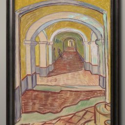 フィンセント ファン ゴッホ Corridor in the Asylum A3 サイズ ポスター アート おしゃれ 絵画 インテリア 北欧 イラスト マット紙 艶消し アートパネル 額 フレーム デザイン 壁掛け ギフト 新築祝い ディスプレイ 引越し祝い　新生活　空間デザイン 
