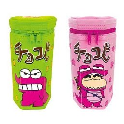 クレヨンしんちゃんのチョコビペンポーチ(ピンク・グリーン）
