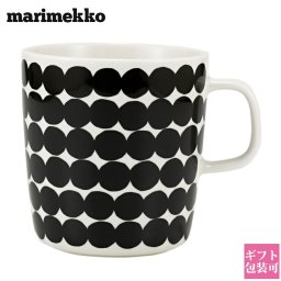 マリメッコ マグカップ marimekko RASYMATTO ラシィマット 400ml ホワイト×ブラック 067497 190 ギフト