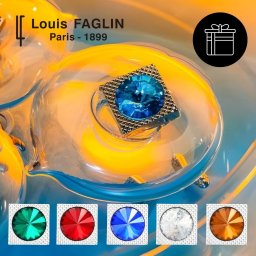 Louis FAGLIN ルイファグラン Maxime マキシム ラペルピン ピンズ クリアー レッド ブルー ブラウン グリーン プレゼント ギフト父 彼氏 夫 結婚祝い 誕生日