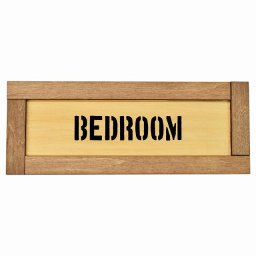 ベッドルーム Bedroom 木枠付き 木製プレート Eタイプ サインプレート ドアプレート 長方形 おしゃれ かっこいい かわいい シンプル ナチュラル ブラウン トイレ 貼付タイプ 北欧風 レストラン 個人用 自宅 インテリア コーデ 商業施設 企業用 カフェ